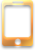 Gold mobile phone icon